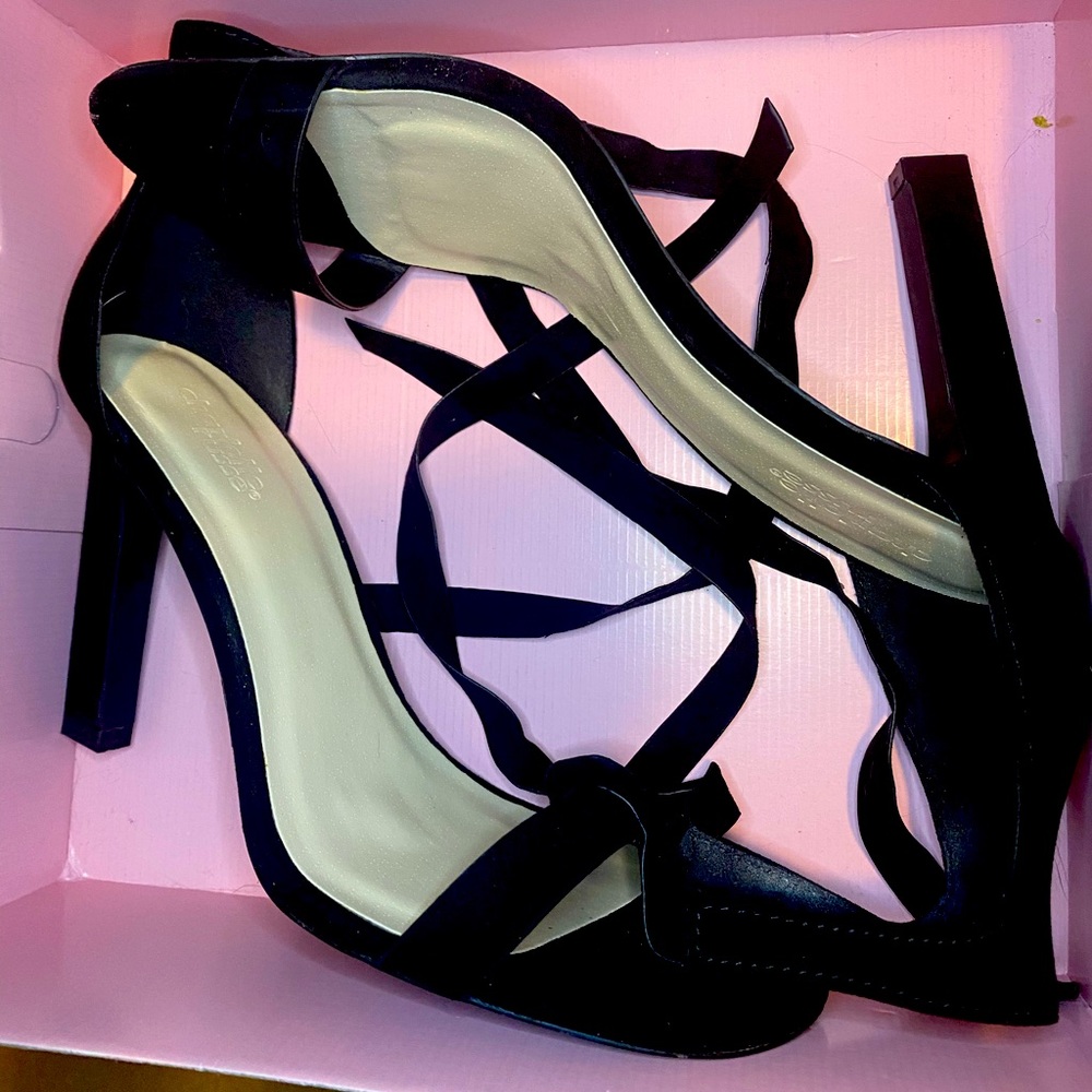 Black Strap Heels- Charlotte Russe